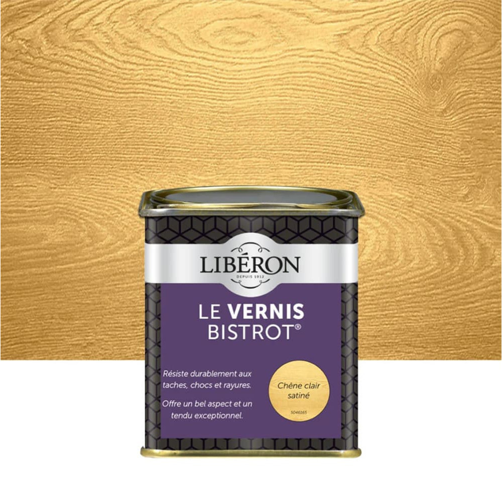Vernis Bistrot LIBÉRON Chêne clair Satin - 0,25L Vernis Bistrot LIBÉRON Chêne clair Satin - 0,25L