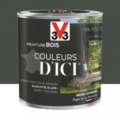 Peinture bois V33 Couleurs d'ICI Noir ombré - 0,5L