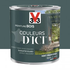 Peinture bois V33 Couleurs d'ICI Vert profond - 0,5L