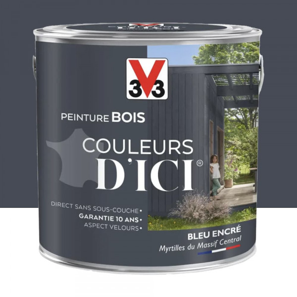 Peinture bois V33 Couleurs d'ICI Bleu encre - 2L