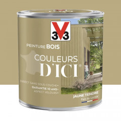 Peinture bois V33 Couleurs d'ICI Jaune tendre - 0,5L