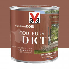Peinture bois V33 Couleurs d'ICI Orange oxydé - 0,5L