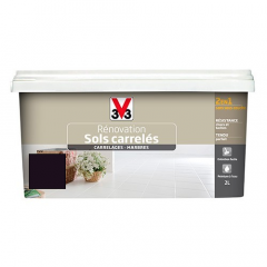 Peinture V33 Rénovation Sols Carrelés (Carrelages - Marbres) 2 en 1 Satin 2L Brun irisé