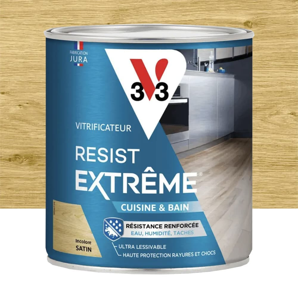 Vitrificateur V33 Résist'Extrême Cuisine & Bains Incolore satin - 2,5L