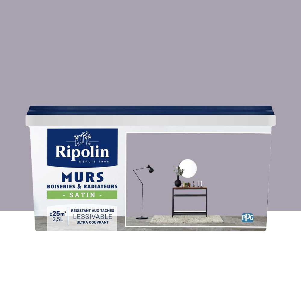 Peinture Murs, Boiseries, Radiateurs RIPOLIN Satin Gris lyre - 2,5L Peinture Murs, Boiseries, Radiateurs RIPOLIN Satin Gris lyre - 2,5L