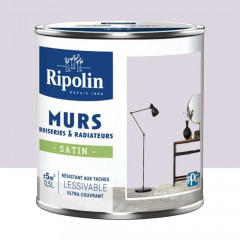 Peinture Murs, Boiseries, Radiateurs RIPOLIN Satin Mauve jacana - 0,5L