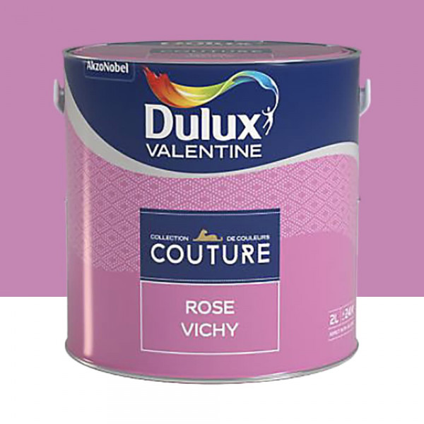 Peinture acrylique Dulux Valentine Couture Rose Vichy - 2L