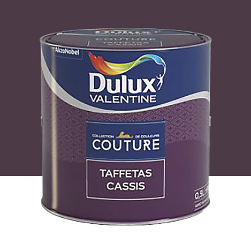 Peinture acrylique Dulux Valentine Couture Taffetas cassis - 0,5L Peinture acrylique Dulux Valentine Couture Taffetas cassis - 0,5L