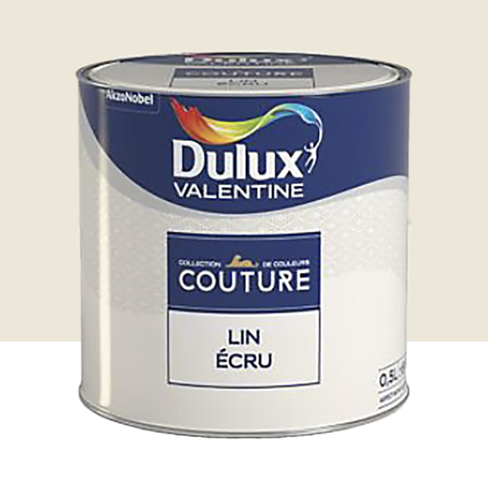 Peinture acrylique Dulux Valentine Couture Lin écru - 0,5L Peinture acrylique Dulux Valentine Couture Lin écru - 0,5L