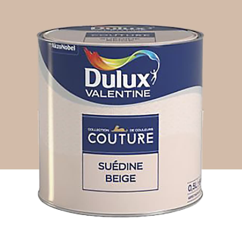 Peinture acrylique Dulux Valentine Couture Suédine beige - 0,5L Peinture acrylique Dulux Valentine Couture Suédine beige - 0,5L