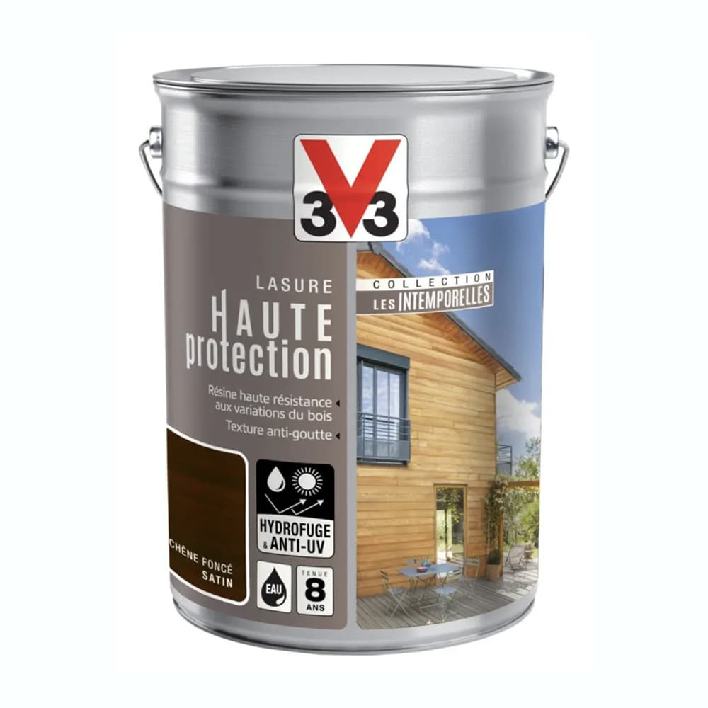 Lasure Haute Protection V33 Les Intemporelles Chêne foncé - 5L Lasure Haute Protection V33 Les Intemporelles Chêne foncé - 5L