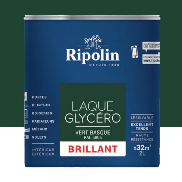 Laque Glycéro Ripolin Brillant Vert Basque - 2L