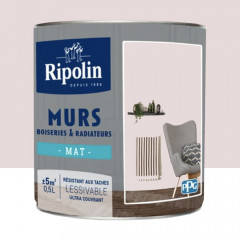 Peinture Murs, Boiseries, Radiateurs RIPOLIN Mat Rose zouk - 0,5L