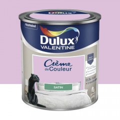Peinture multi-supports Dulux Valentine Crème de Couleur Satin Fantaisie parme - 0,5L