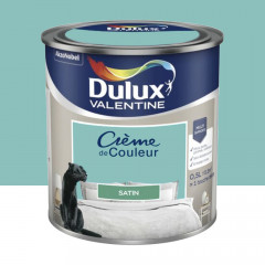 Peinture multi-supports Dulux Valentine Crème de Couleur Satin Vert jade - 0,5L
