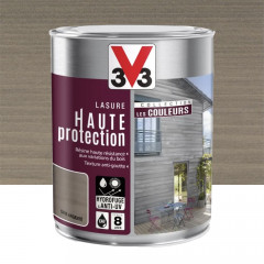 Lasure Haute Protection V33 Les Couleurs 8 ans Gris argenté - 1L