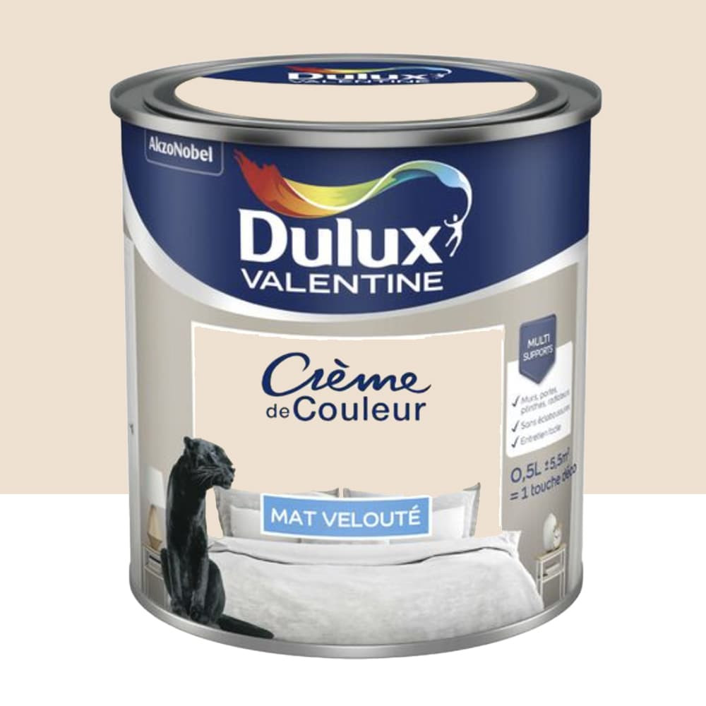 Peinture multi-supports Dulux Valentine Crème de Couleur Mat velouté Beige Parfait