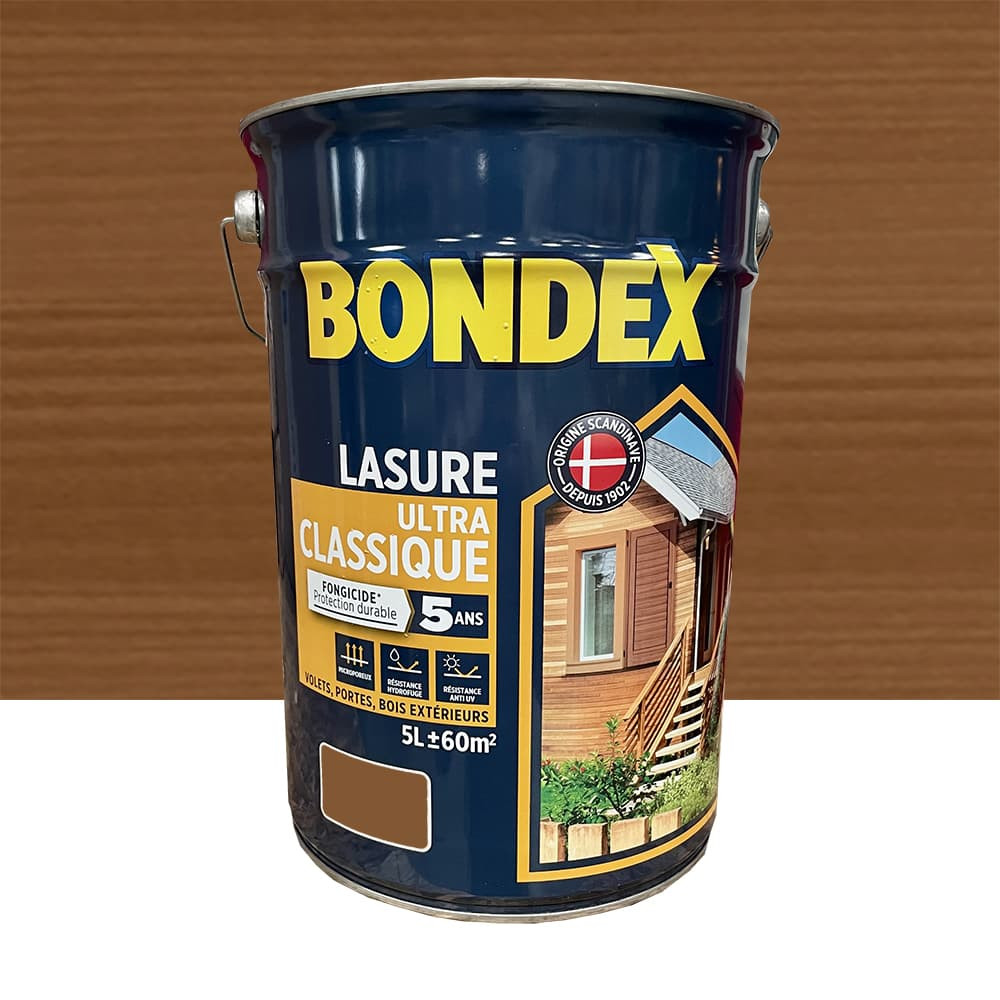 Lasure BONDEX Ultra Classique Fongicide 5 ans Chêne moyen - 5L