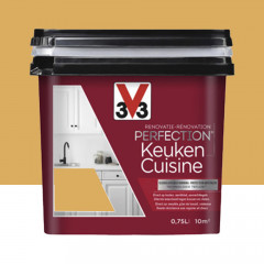 Peinture Rénovation Perfection Cuisine V33 Moutarde pot de 0,75L