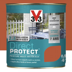 Peinture Glycéro Multi-matériaux V33 Direct Protect Paprika - 0,5L