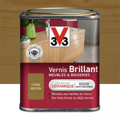 Vernis V33 Meubles et Boiseries Brillant Chêne moyen - 0,5L