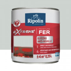 Peinture Fer RIPOLIN eXtrême Gris Clair Brillant (ral 7035) - 0,25L