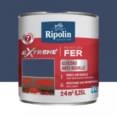 Peinture Fer RIPOLIN eXtrême Bleu Marine (ral 5003) - 0,25L