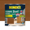 Vernis intérieur BONDEX 2 en 1 Chêne moyen satin - 0,25L