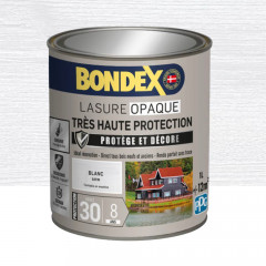 Lasure opaque BONDEX Très Haute Protection 8 ans Blanc - 1L