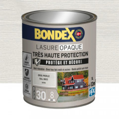 Lasure opaque BONDEX Très Haute Protection 8 ans Gris perle (ral 9002) - 1L