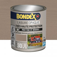 Lasure opaque BONDEX Très Haute Protection 8 ans Brun Taupe (ral 1019) - 1L