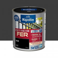 Peinture Fer RIPOLIN Extreme Fer Bi-Activ Noir mat - 0,25L