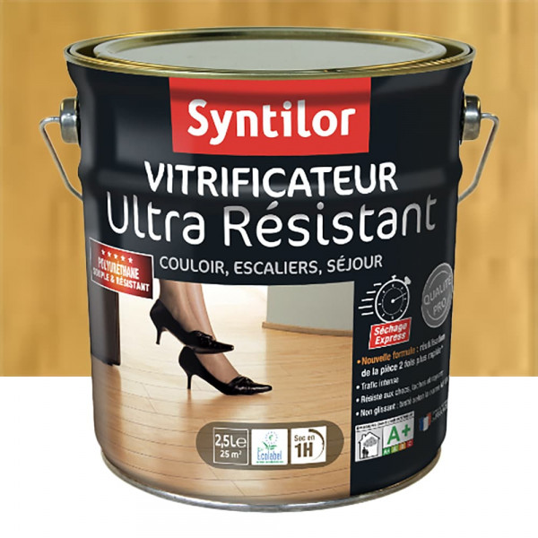 Vitrificateur Ultra Résistant Syntilor Incolore Satin - 2,5L