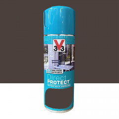 Bombe de peinture aérosol Glycéro Multi-matériaux V33 Direct Protect Brun havane - 400ml