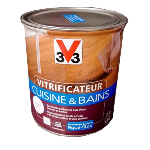 V33 Vitrificateur Cuisine & Bains Incolore Ciré