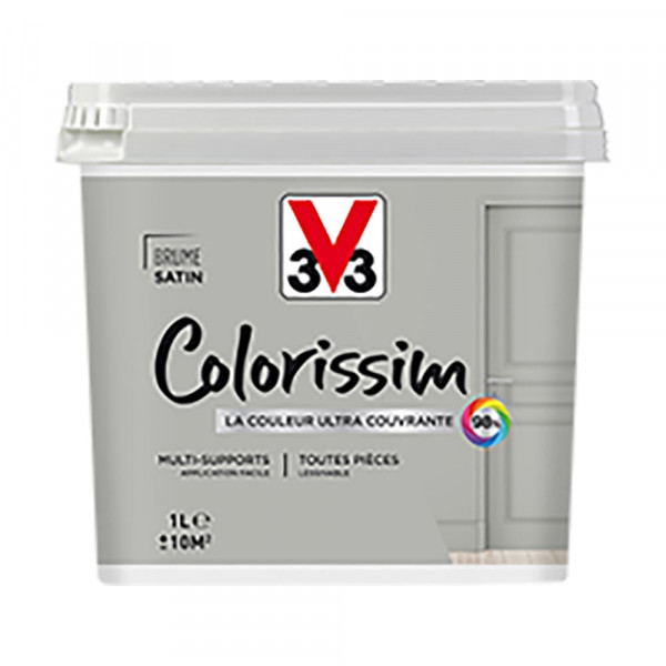 Peinture Multi-supports V33 Colorissim Satin Brume - 1L