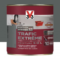 Peinture Sol Résine V33 Trafic Extrême Carbone - 0,5L