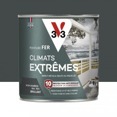 Peinture Fer V33 Climats Extrêmes Brillant Noir charbon - 0,5L