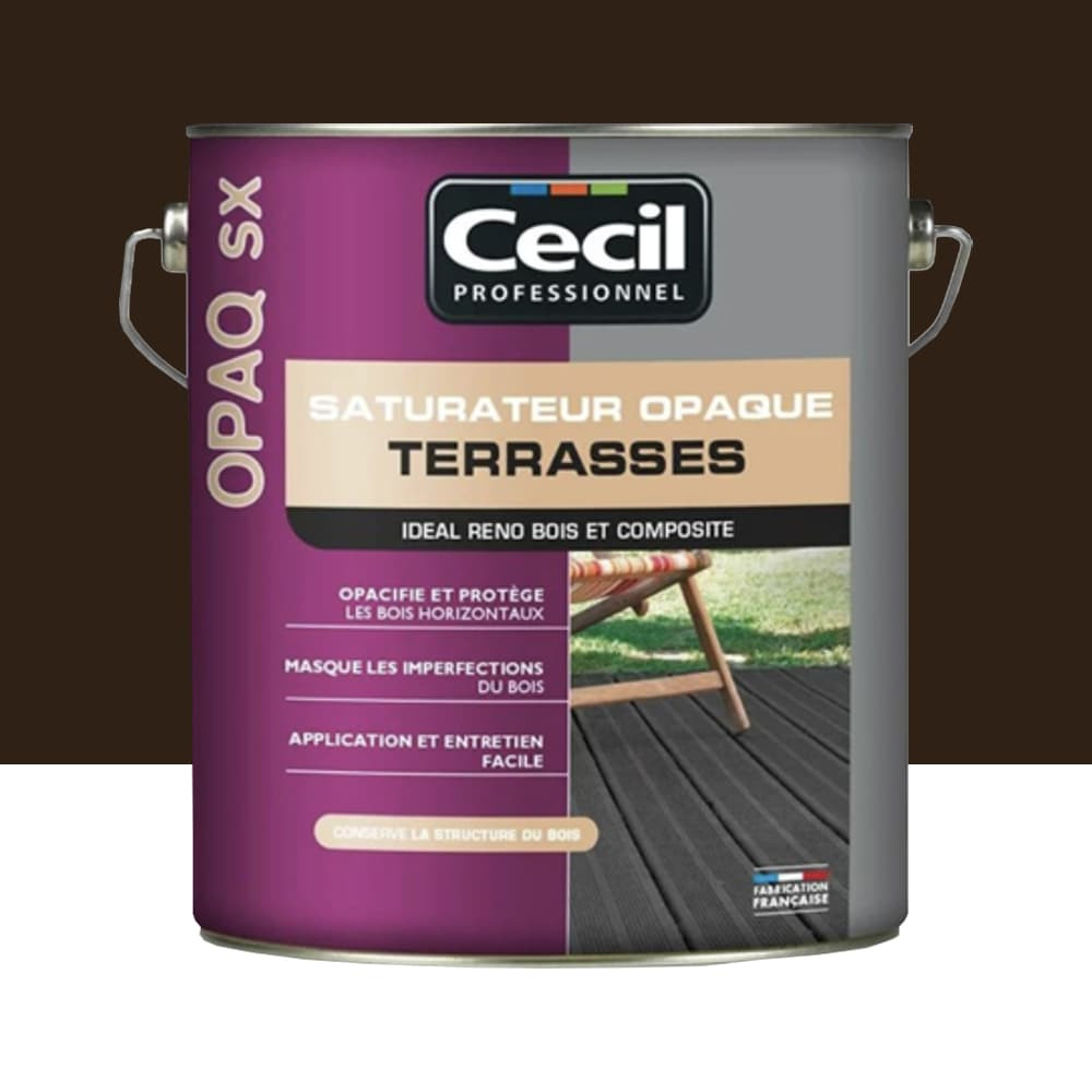 Saturateur Terrasses Cécil OPAQ SX Wengé - 5L Saturateur Terrasses Cécil OPAQ SX Wengé - 5L