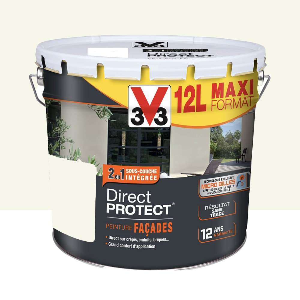 Peinture façade V33 Direct Protect Meulière - 12L Peinture façade V33 Direct Protect Meulière - 12L