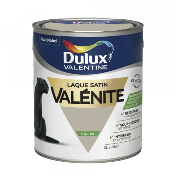 Laque satin Dulux Valentine Valénite Grain de sable - 2L