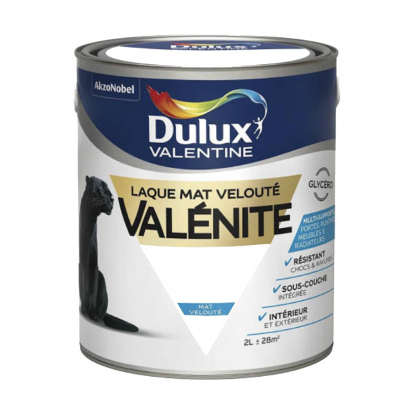 Laque mat velouté Dulux Valentine Valénite Blanc - 2L