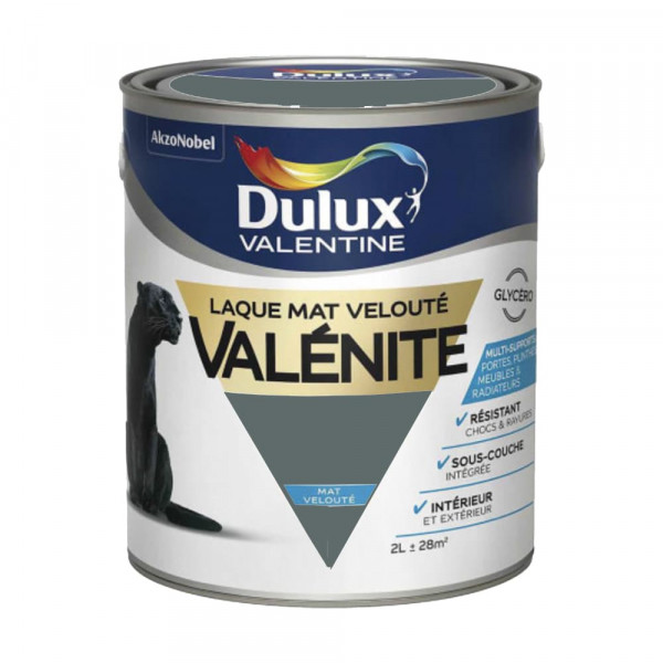 Laque mat velouté Dulux Valentine Valénite Anthracite - 2L