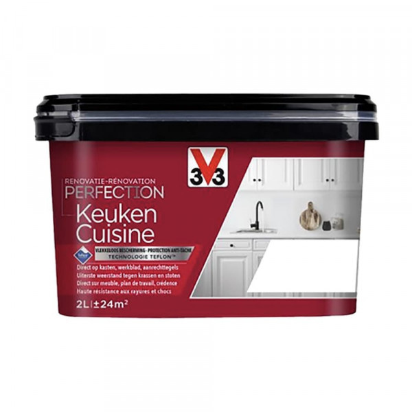 Peinture Rénovation Perfection Cuisine V33 Blanc pot de 2L