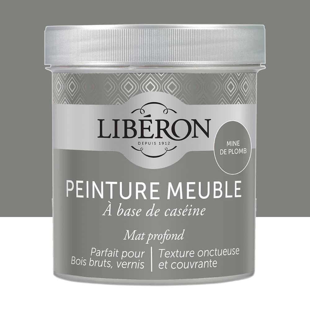 Peinture meuble à base de Caséine LIBERON Mine de plomb - 0,5L