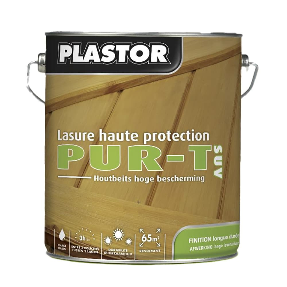 Lasure Haute Protection PUR-T SUV Plastor Bois blanchi - 5L Lasure Haute Protection PUR-T SUV Plastor Bois blanchi - 5L