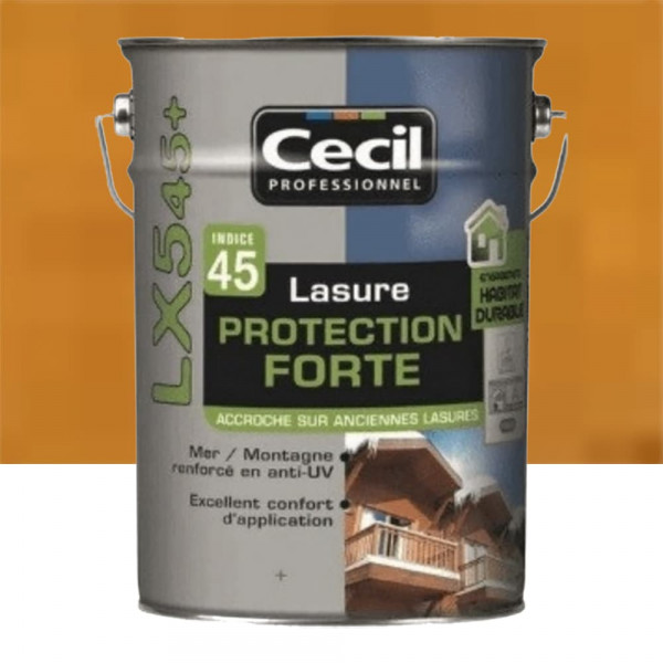Lasure Protection Forte CECIL LX545+ Châtaignier - 5L