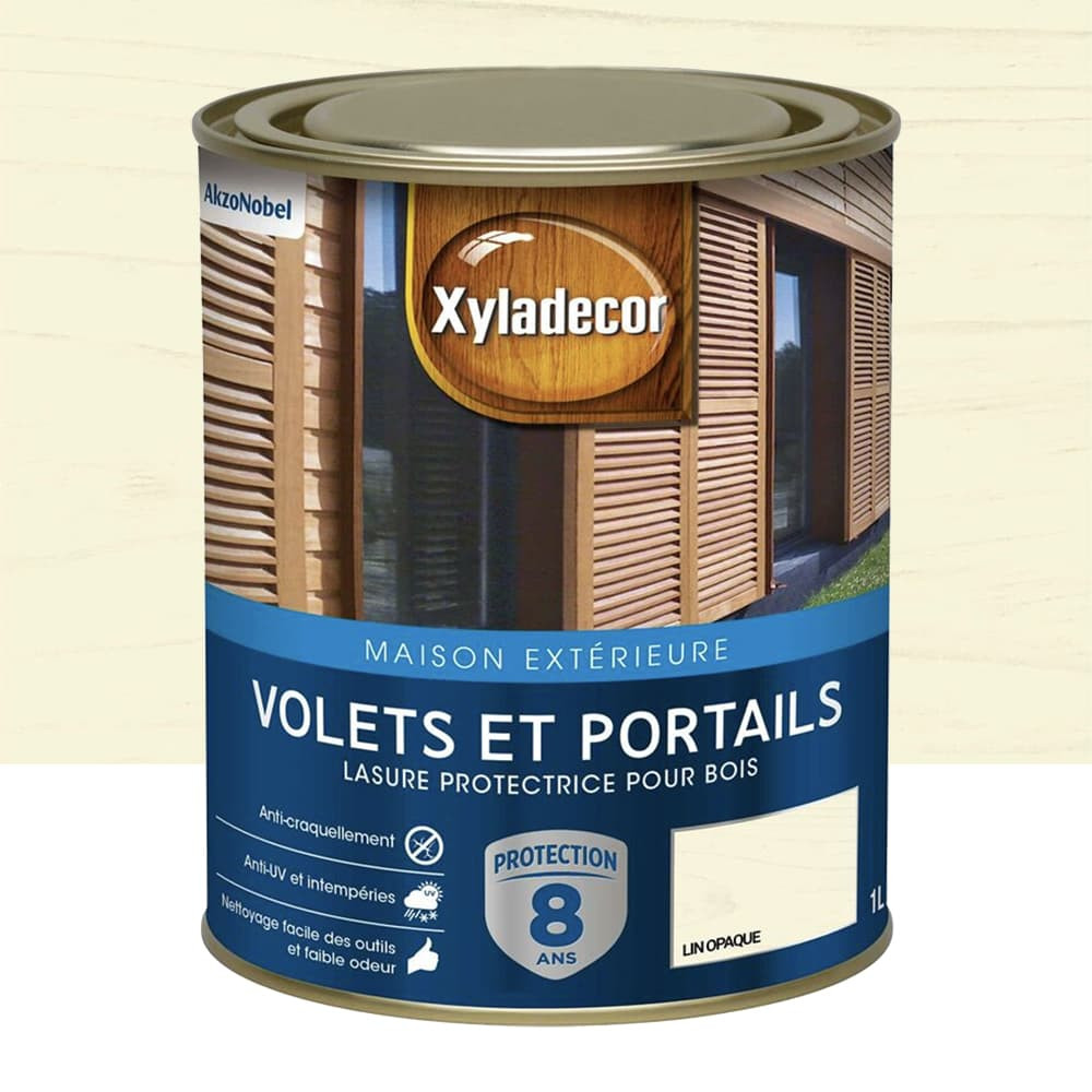 Lasure Xyladécor Volets & Portails 8ans Lin opaque - 1L
