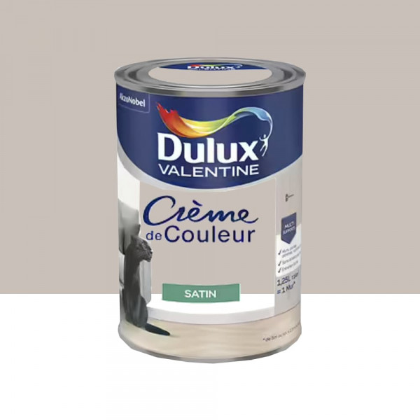 Peinture multi-supports Dulux Valentine Crème de Couleur Satin Lin intense - 1,25L