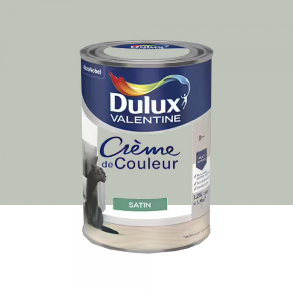 Peinture multi-supports Dulux Valentine Crème de Couleur Satin Douceur de l'aube - 1,25L